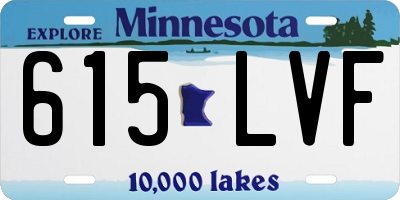 MN license plate 615LVF