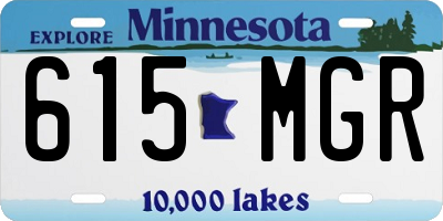 MN license plate 615MGR
