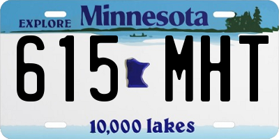 MN license plate 615MHT