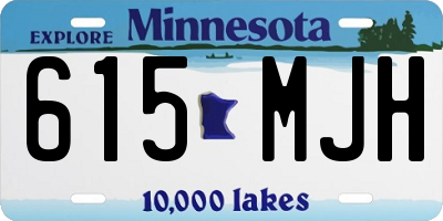 MN license plate 615MJH