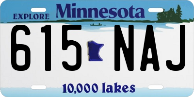 MN license plate 615NAJ