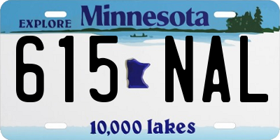 MN license plate 615NAL