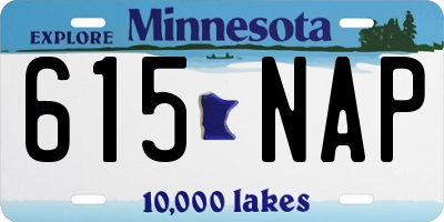 MN license plate 615NAP