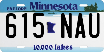 MN license plate 615NAU