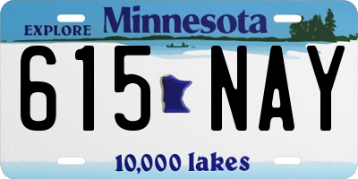 MN license plate 615NAY