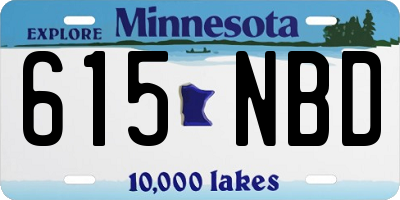 MN license plate 615NBD