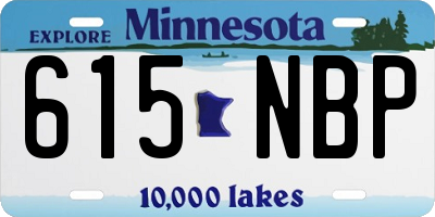 MN license plate 615NBP