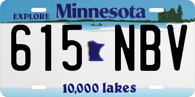 MN license plate 615NBV