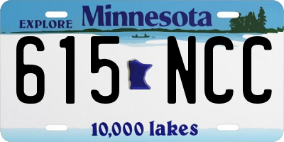MN license plate 615NCC