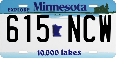 MN license plate 615NCW