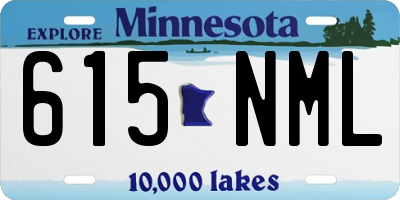 MN license plate 615NML