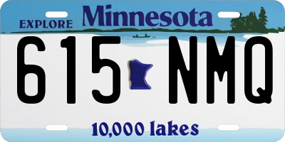 MN license plate 615NMQ