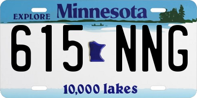 MN license plate 615NNG