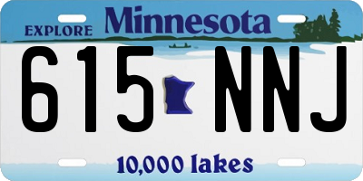 MN license plate 615NNJ