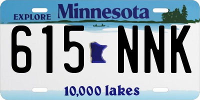 MN license plate 615NNK