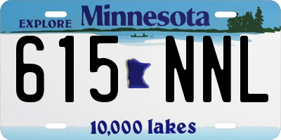 MN license plate 615NNL
