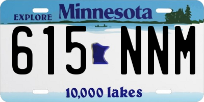 MN license plate 615NNM