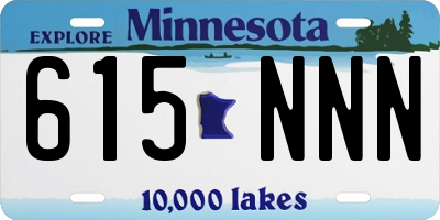 MN license plate 615NNN