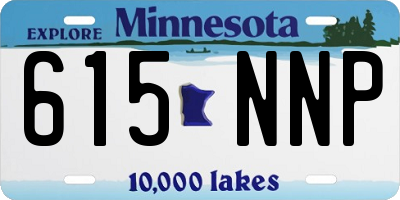 MN license plate 615NNP