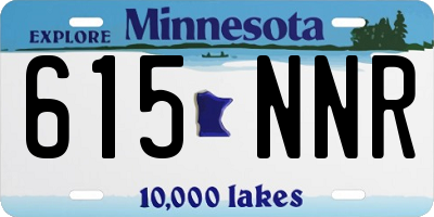 MN license plate 615NNR