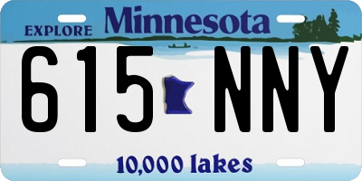 MN license plate 615NNY