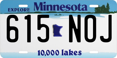 MN license plate 615NOJ