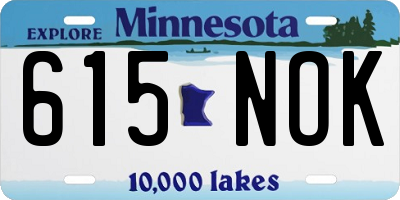 MN license plate 615NOK