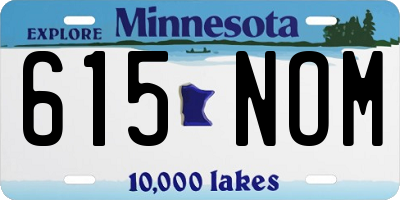 MN license plate 615NOM