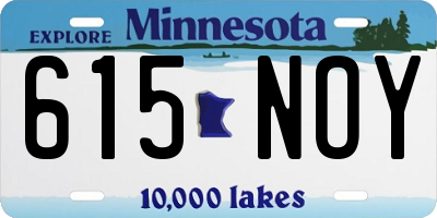 MN license plate 615NOY