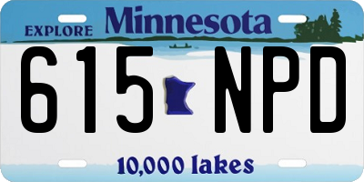 MN license plate 615NPD