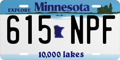 MN license plate 615NPF