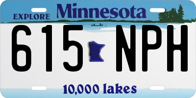 MN license plate 615NPH