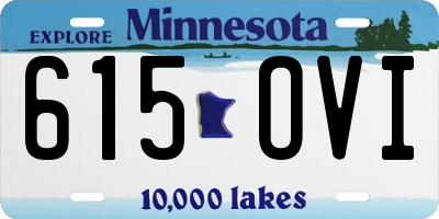 MN license plate 615OVI