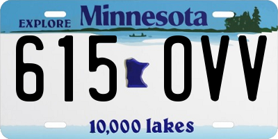 MN license plate 615OVV