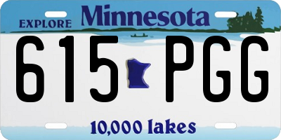 MN license plate 615PGG