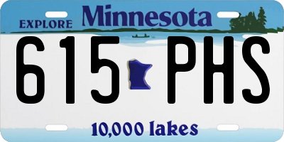 MN license plate 615PHS