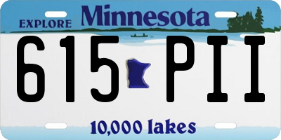 MN license plate 615PII