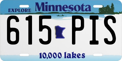MN license plate 615PIS