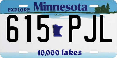 MN license plate 615PJL