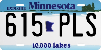 MN license plate 615PLS