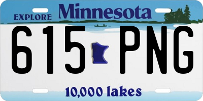 MN license plate 615PNG