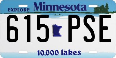 MN license plate 615PSE