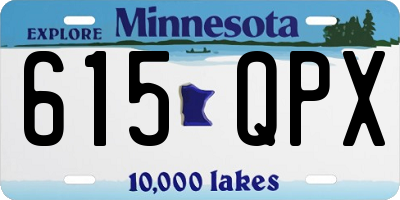 MN license plate 615QPX