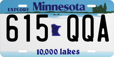 MN license plate 615QQA