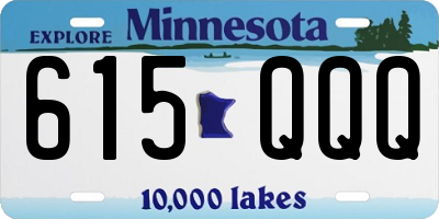 MN license plate 615QQQ