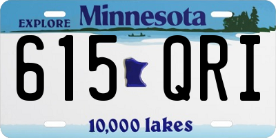 MN license plate 615QRI
