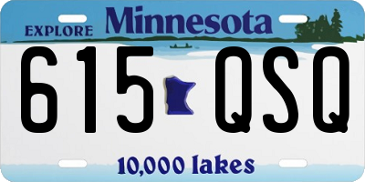 MN license plate 615QSQ