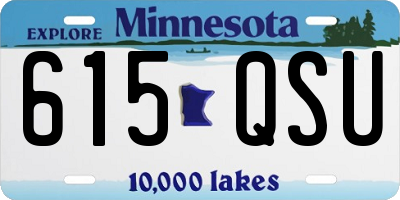 MN license plate 615QSU