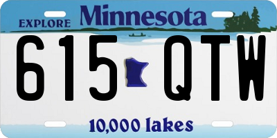 MN license plate 615QTW