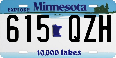 MN license plate 615QZH